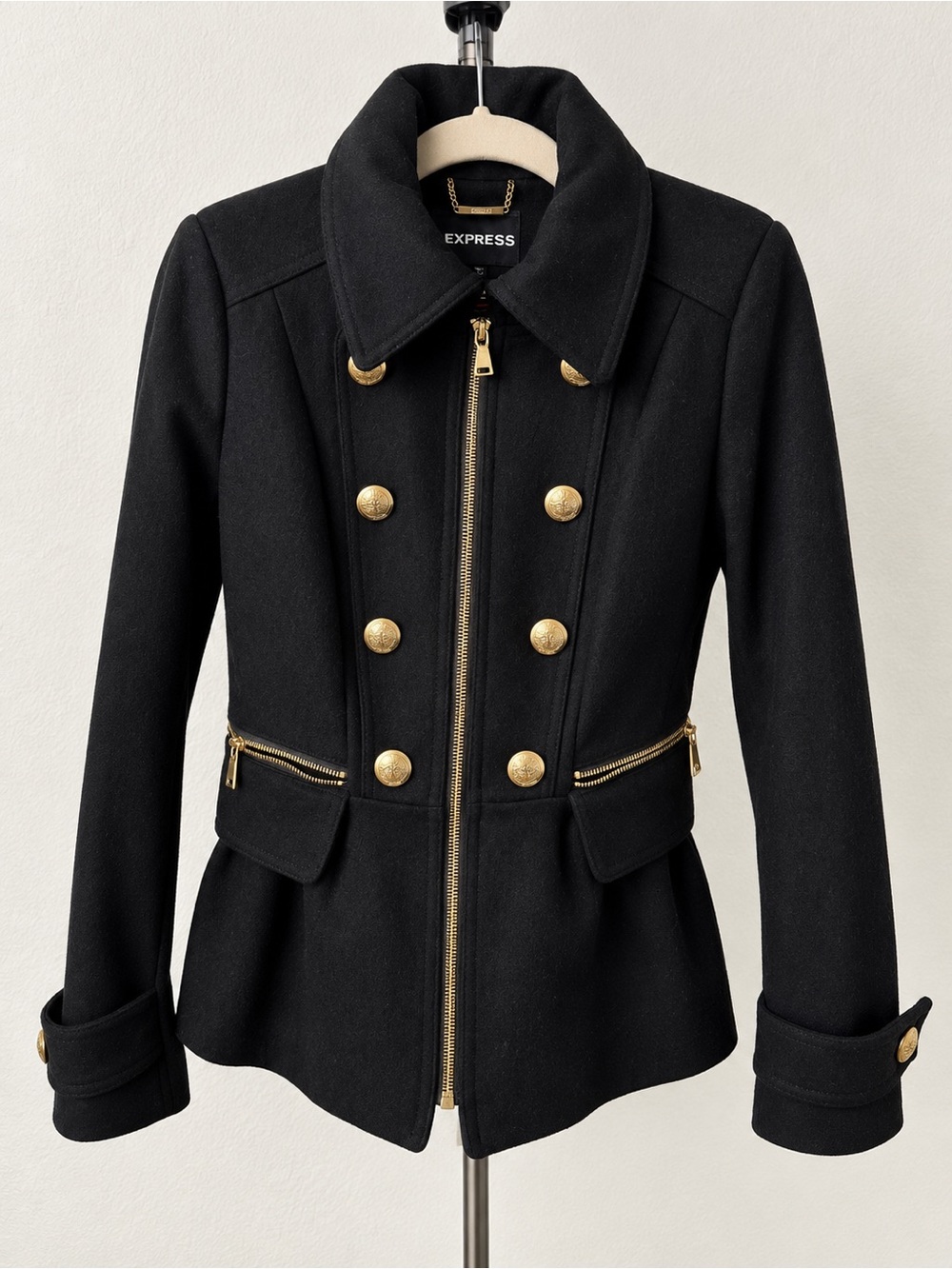 Express Structured Military Peplum Jacket 🖤✨